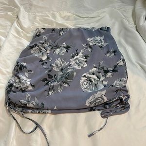 floral mini skirt